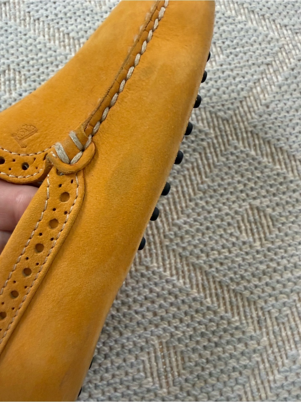 Tod's Women's Suede Slip-On Loafers in Mustard Yellow - Picture 9 of 9